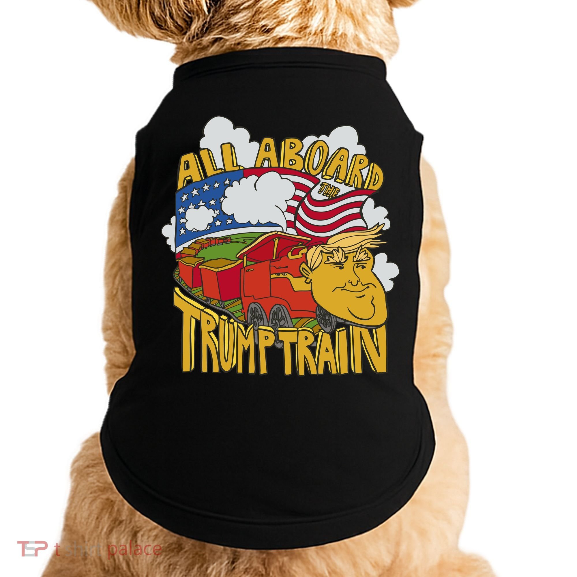 All Aboard Trump Train Doggie Tank