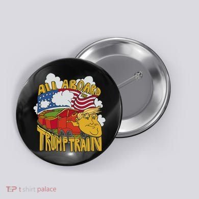 All Aboard Trump Train Button