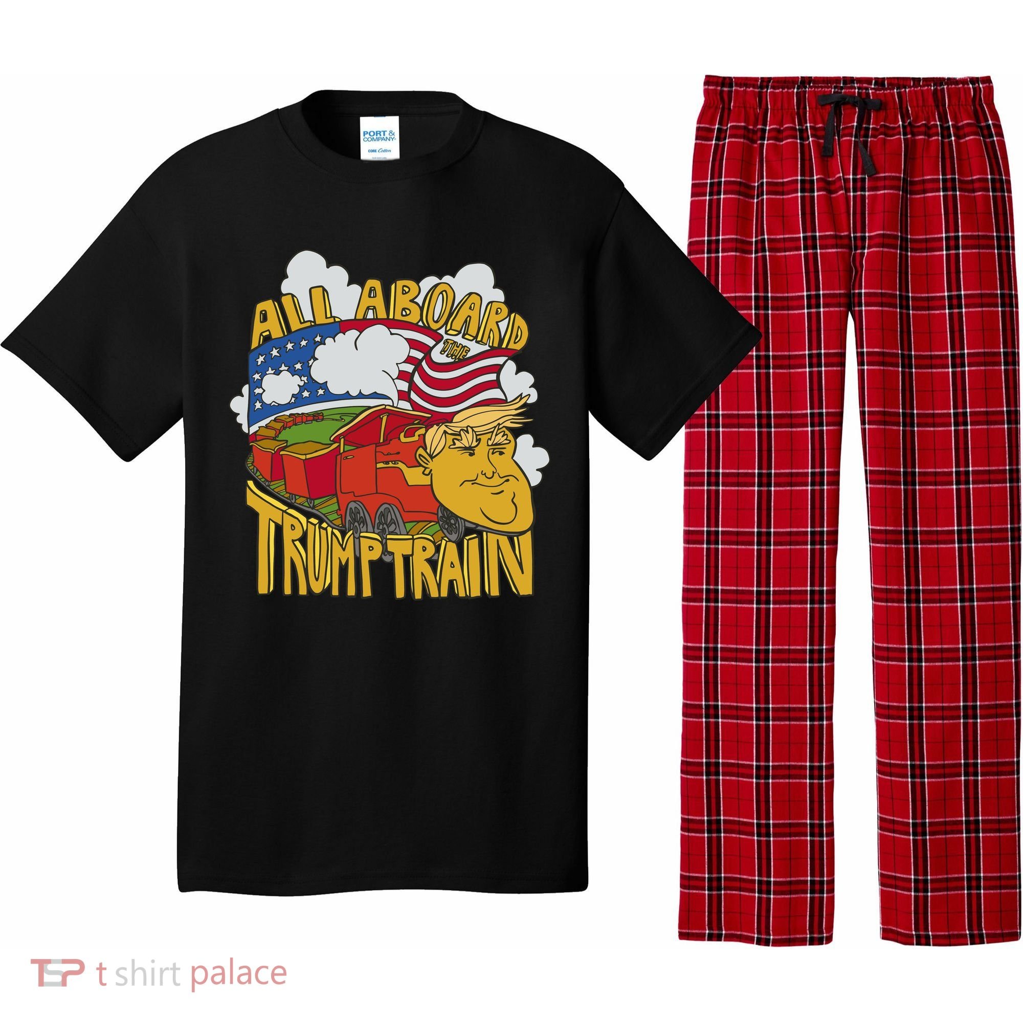 All Aboard Trump Train Pajama Set