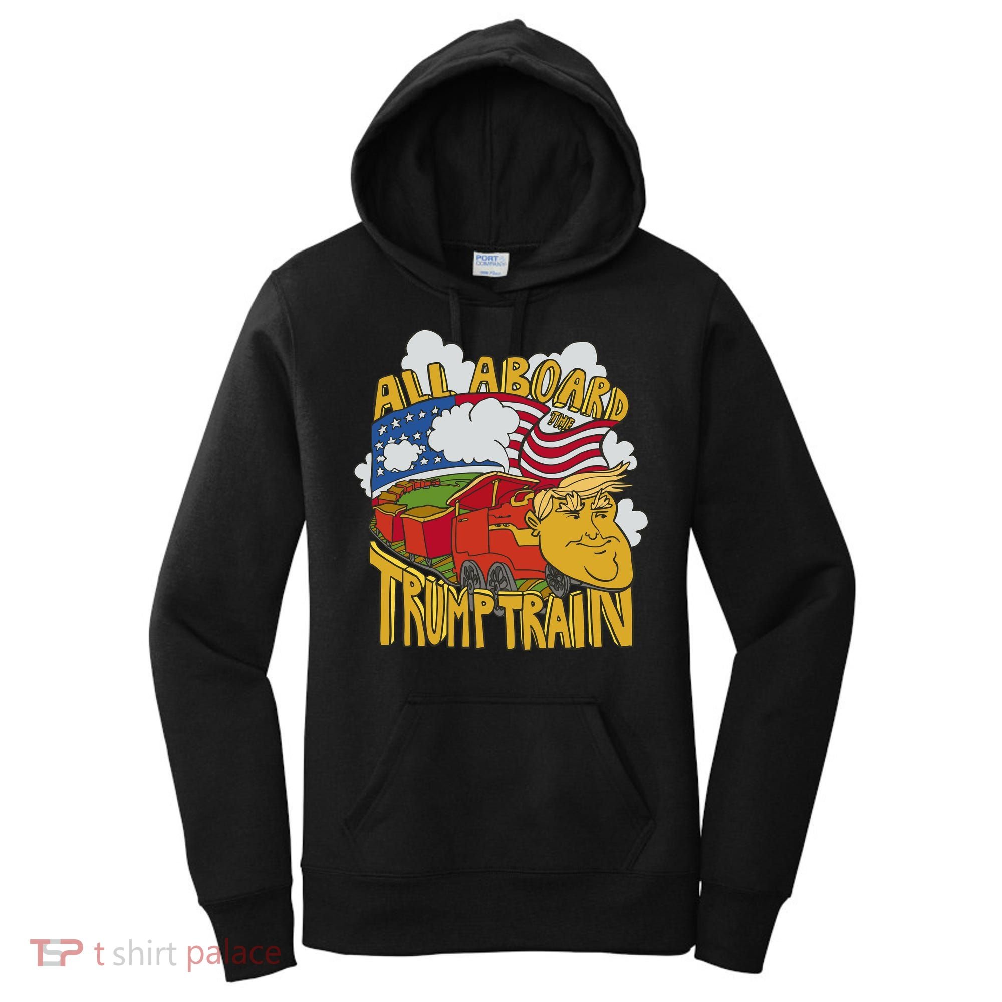 All Aboard Trump Train Women's Hoodie
