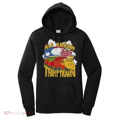 All Aboard Trump Train Women's Hoodie