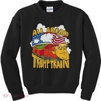 All Aboard Trump Train Kids Sweatshirt thumb 0