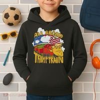 All Aboard Trump Train Kids Hoodie thumb 2