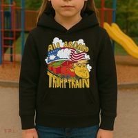 All Aboard Trump Train Kids Hoodie thumb 3