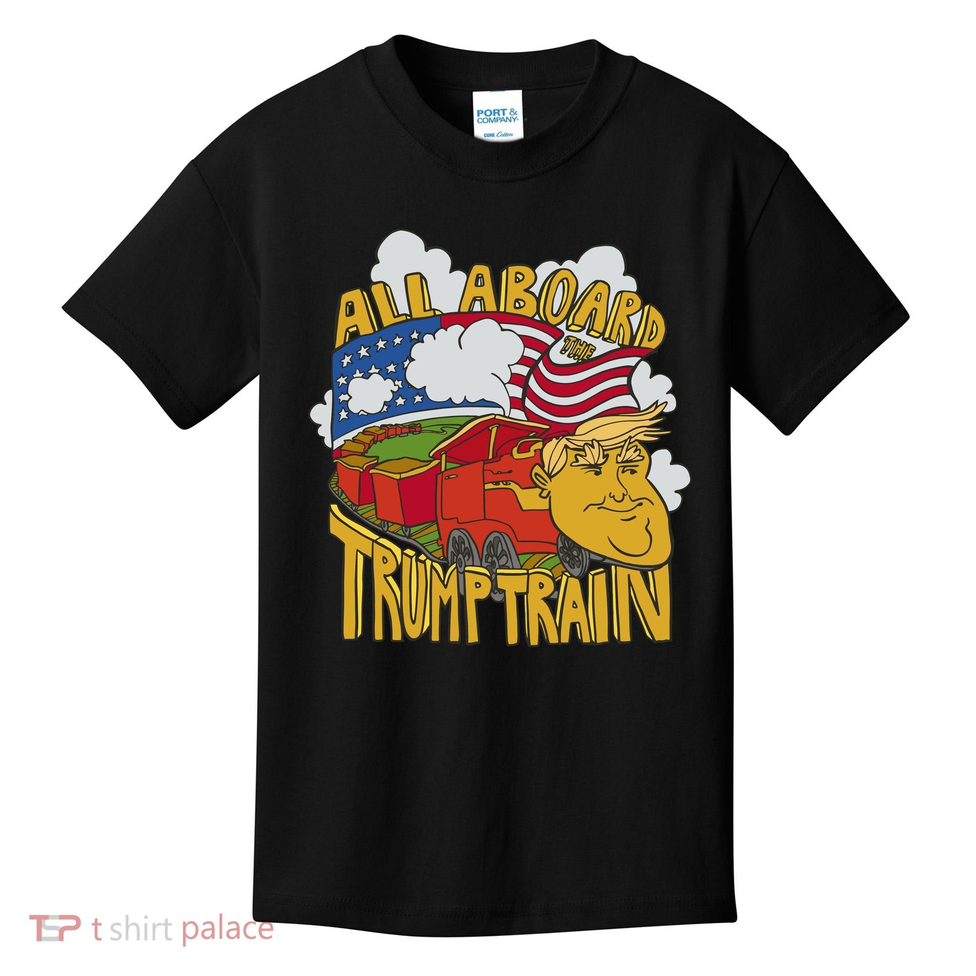 All Aboard Trump Train Kids T-Shirt