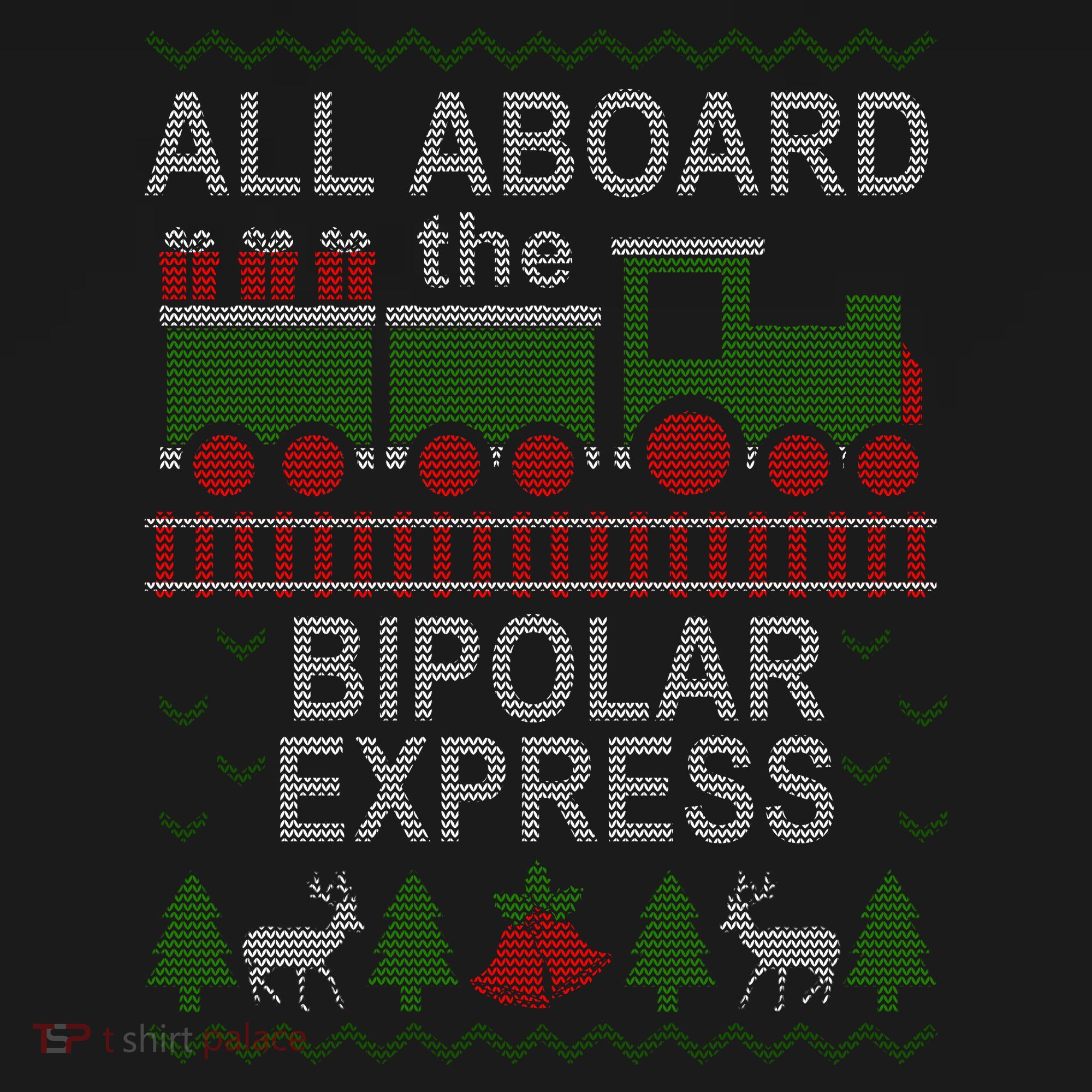 All Aboard The Bipolar Express Ugly Christmas Mousepad