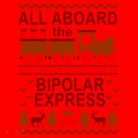 All Aboard The Bipolar Express Ugly Christmas Santa Hat thumb 1