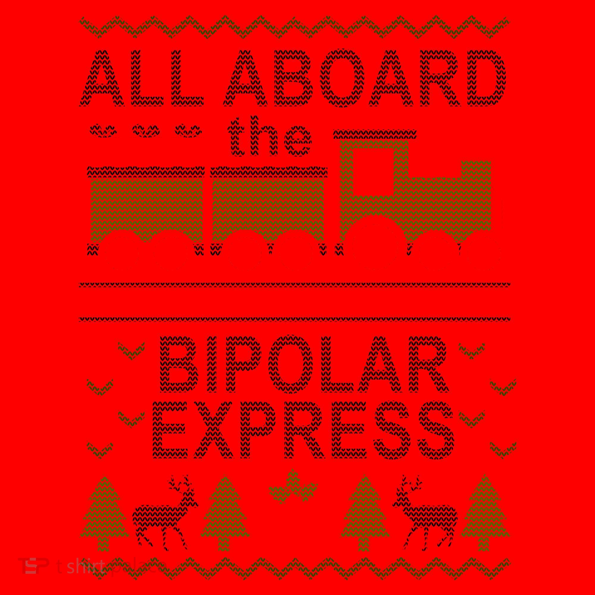 All Aboard The Bipolar Express Ugly Christmas Santa Hat