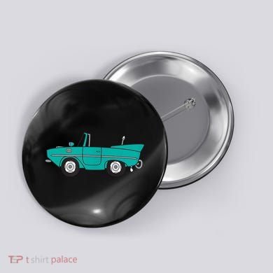 Amphicar Aqua Turquoise Car Boat Owner Collector Button