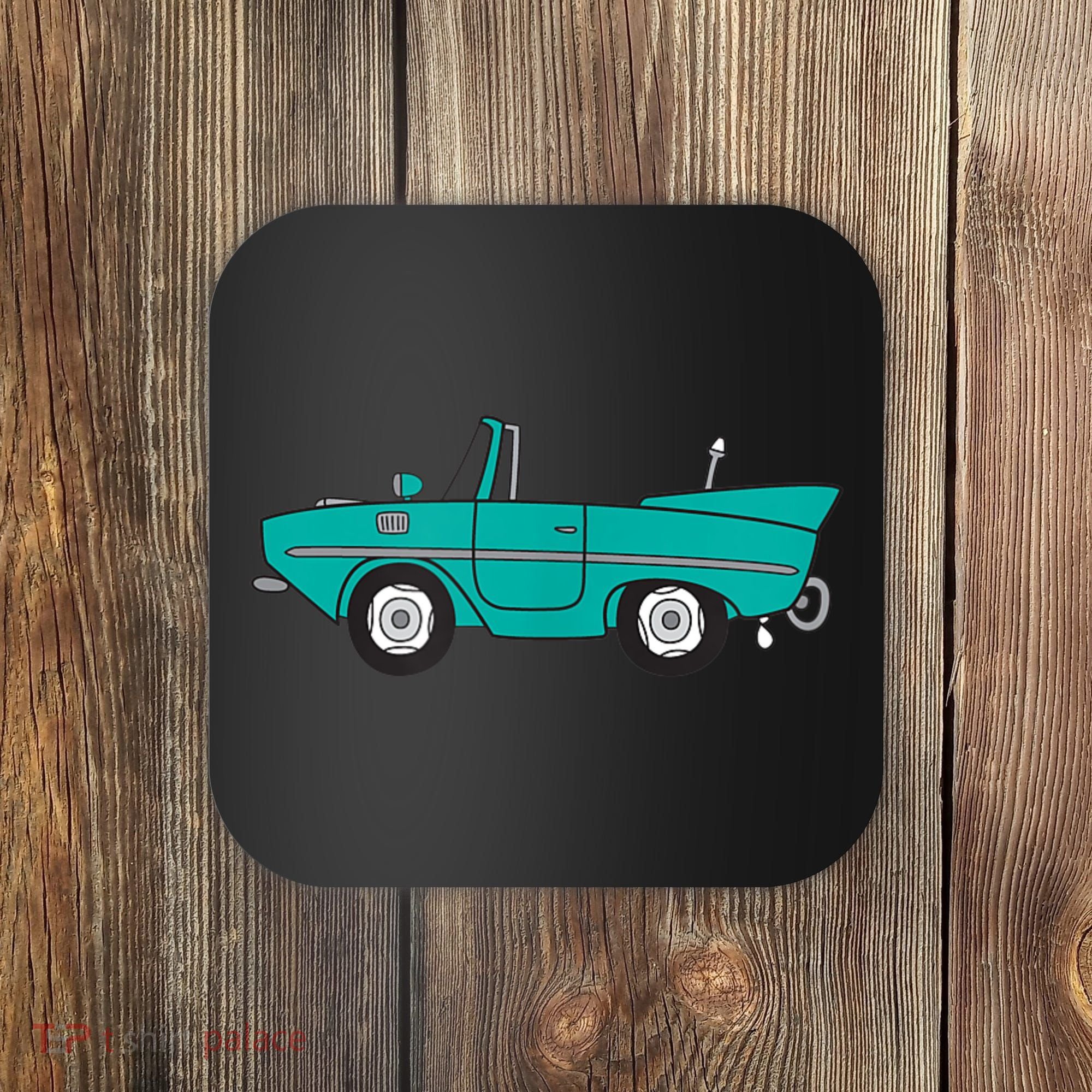 Amphicar Aqua Turquoise Car Boat Owner Collector Coaster