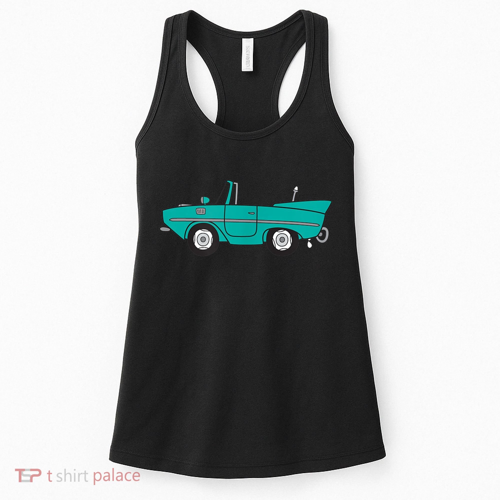Amphicar Aqua Turquoise Car Boat Owner Collector Women's Tank Top