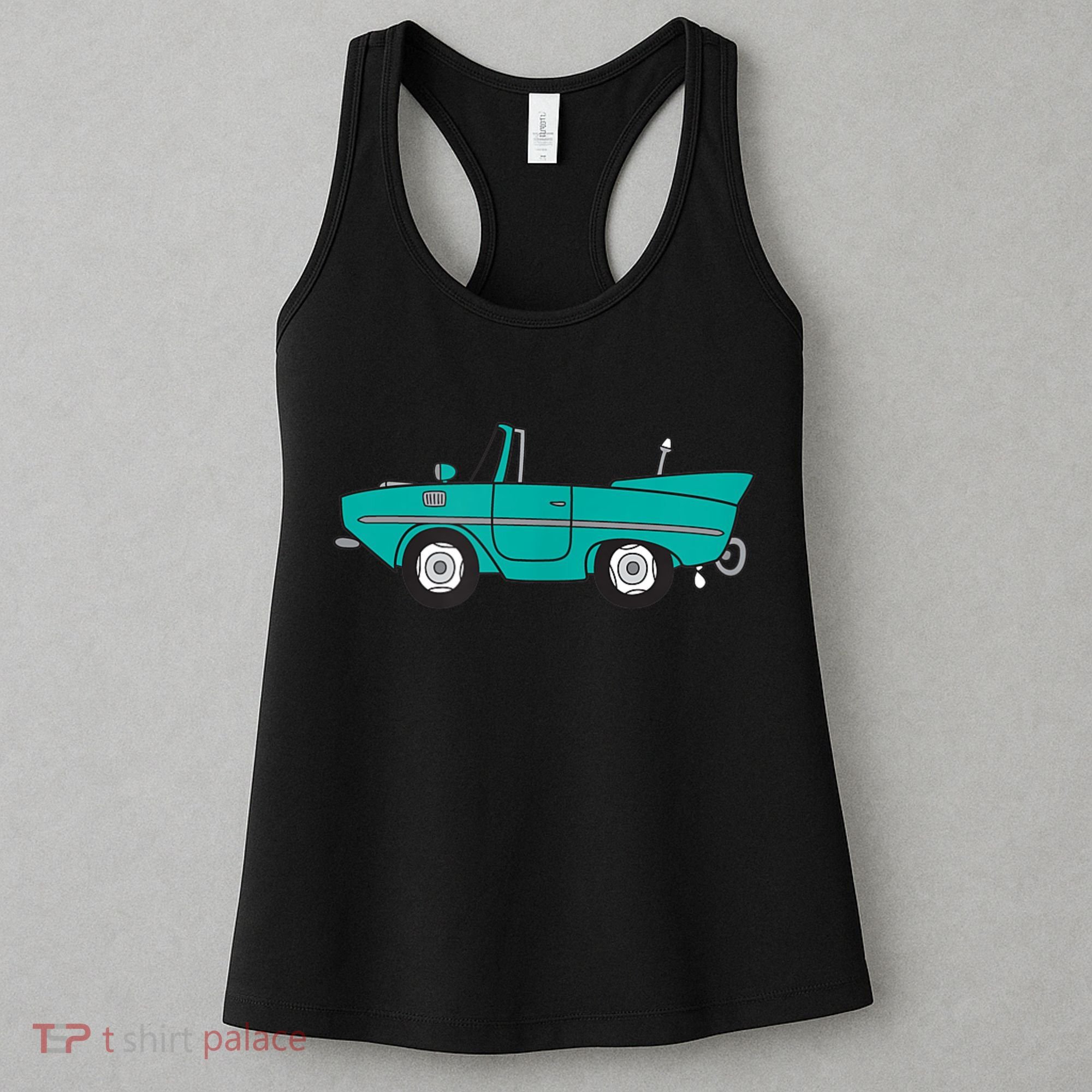 Amphicar Aqua Turquoise Car Boat Owner Collector Women's Tank Top