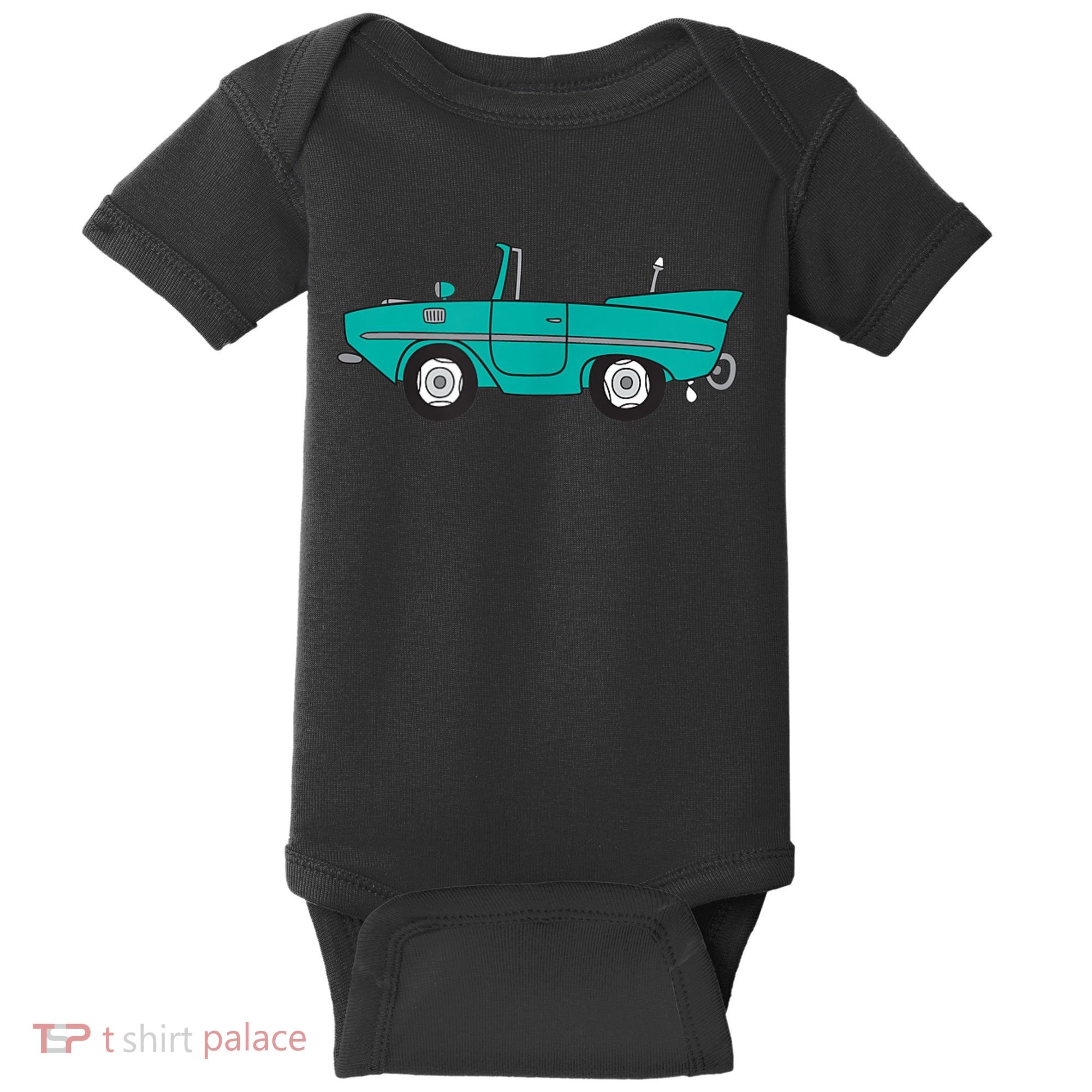 Amphicar Aqua Turquoise Car Boat Owner Collector Baby Bodysuit