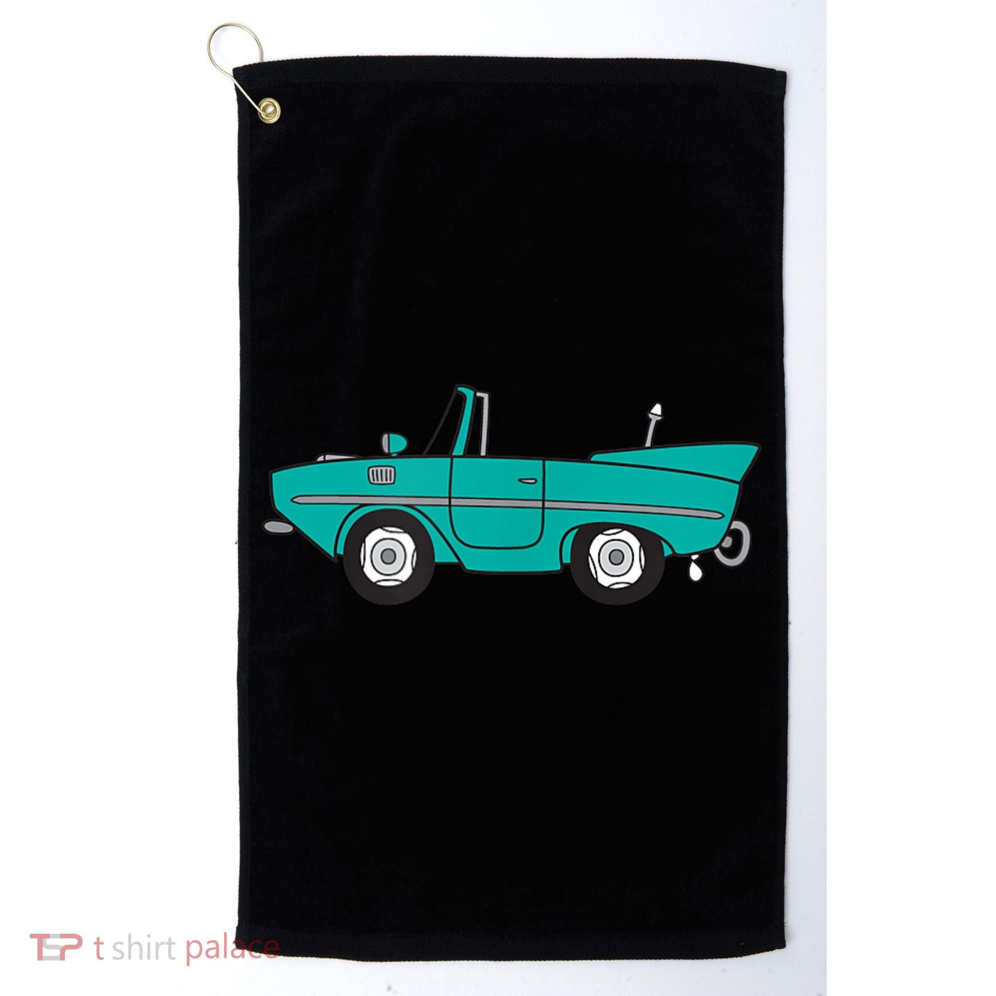 Amphicar Aqua Turquoise Car Boat Owner Collector Golf Towel