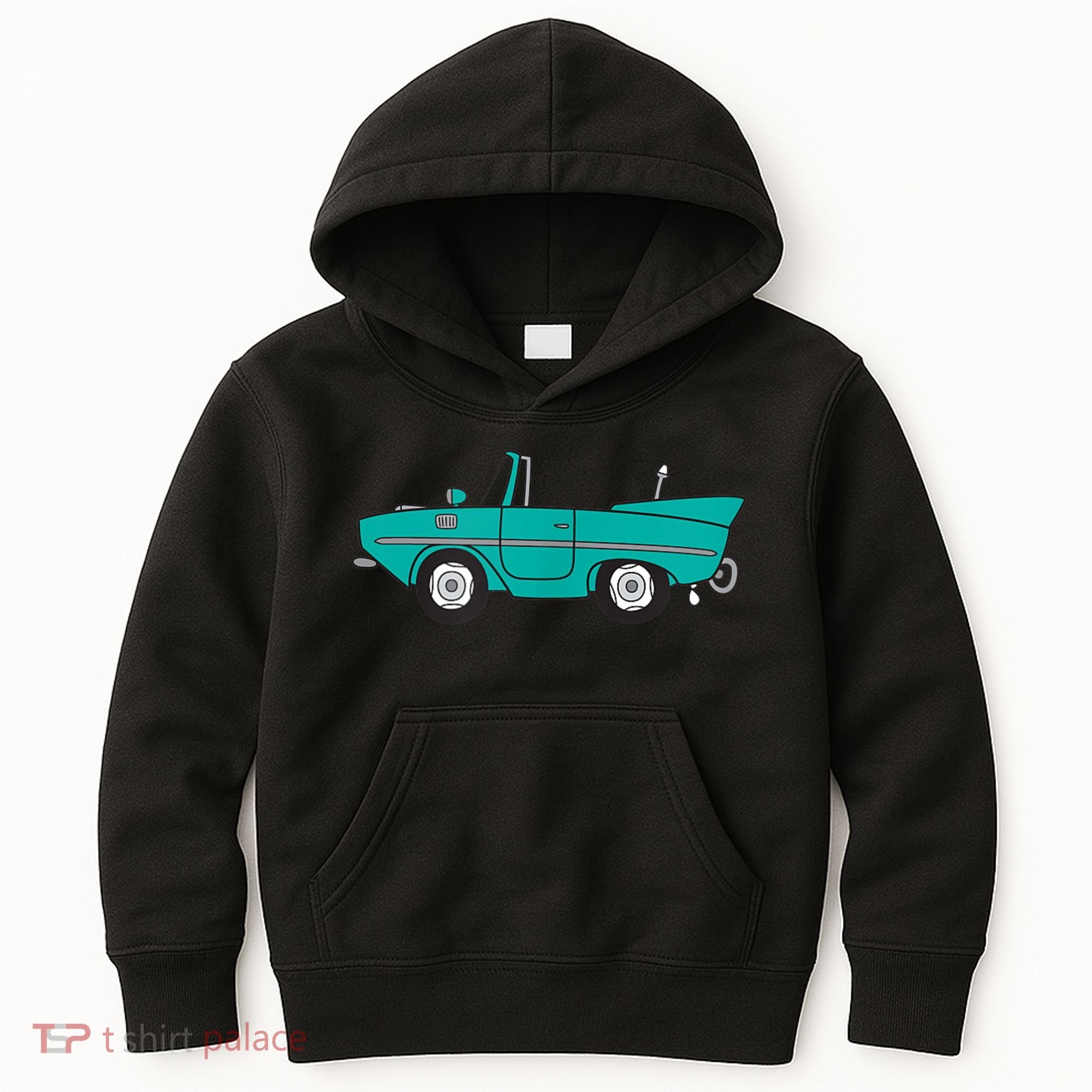 Amphicar Aqua Turquoise Car Boat Owner Collector Kids Hoodie