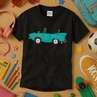 Amphicar Aqua Turquoise Car Boat Owner Collector Kids T-Shirt thumb 3