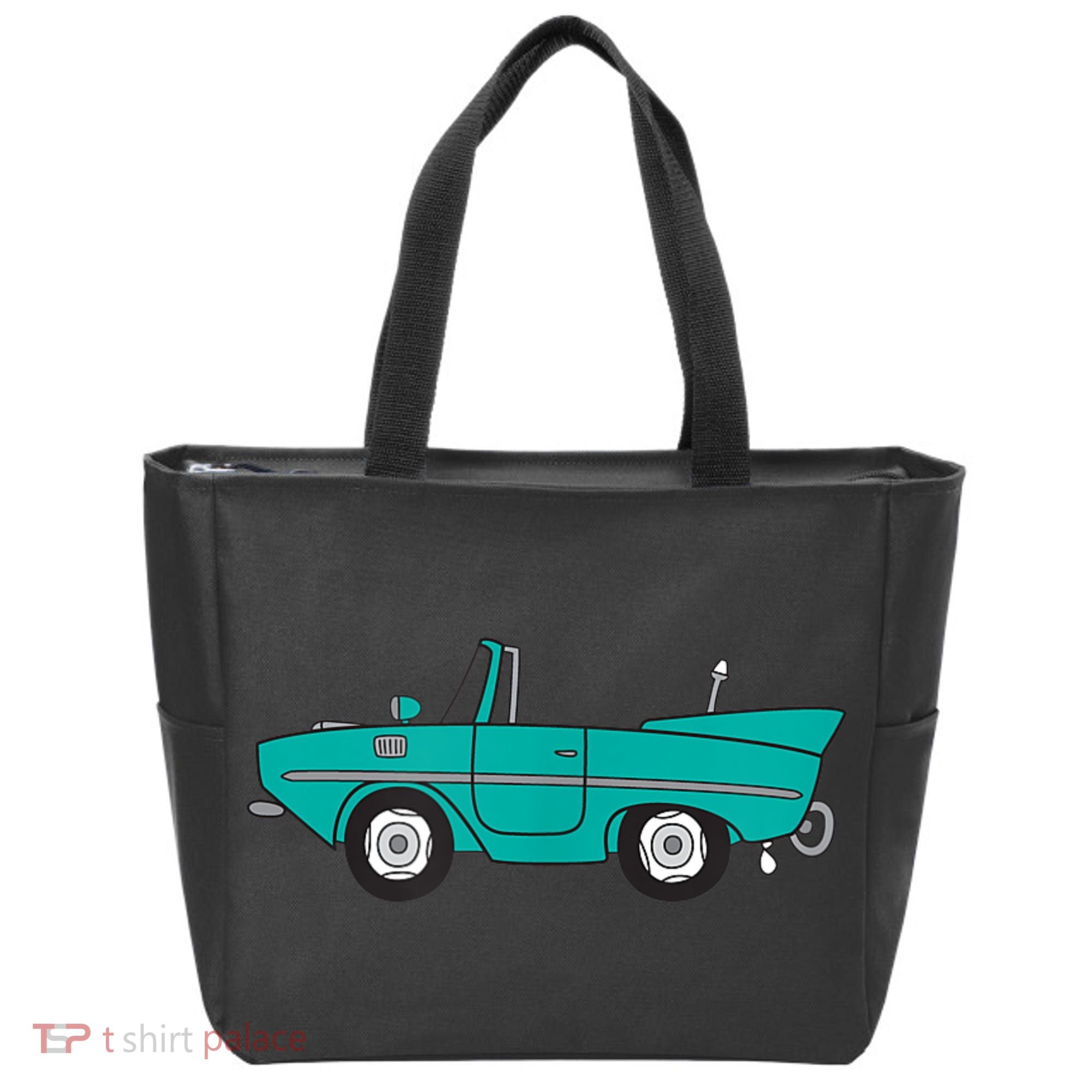 Amphicar Aqua Turquoise Car Boat Owner Collector Tote Bag