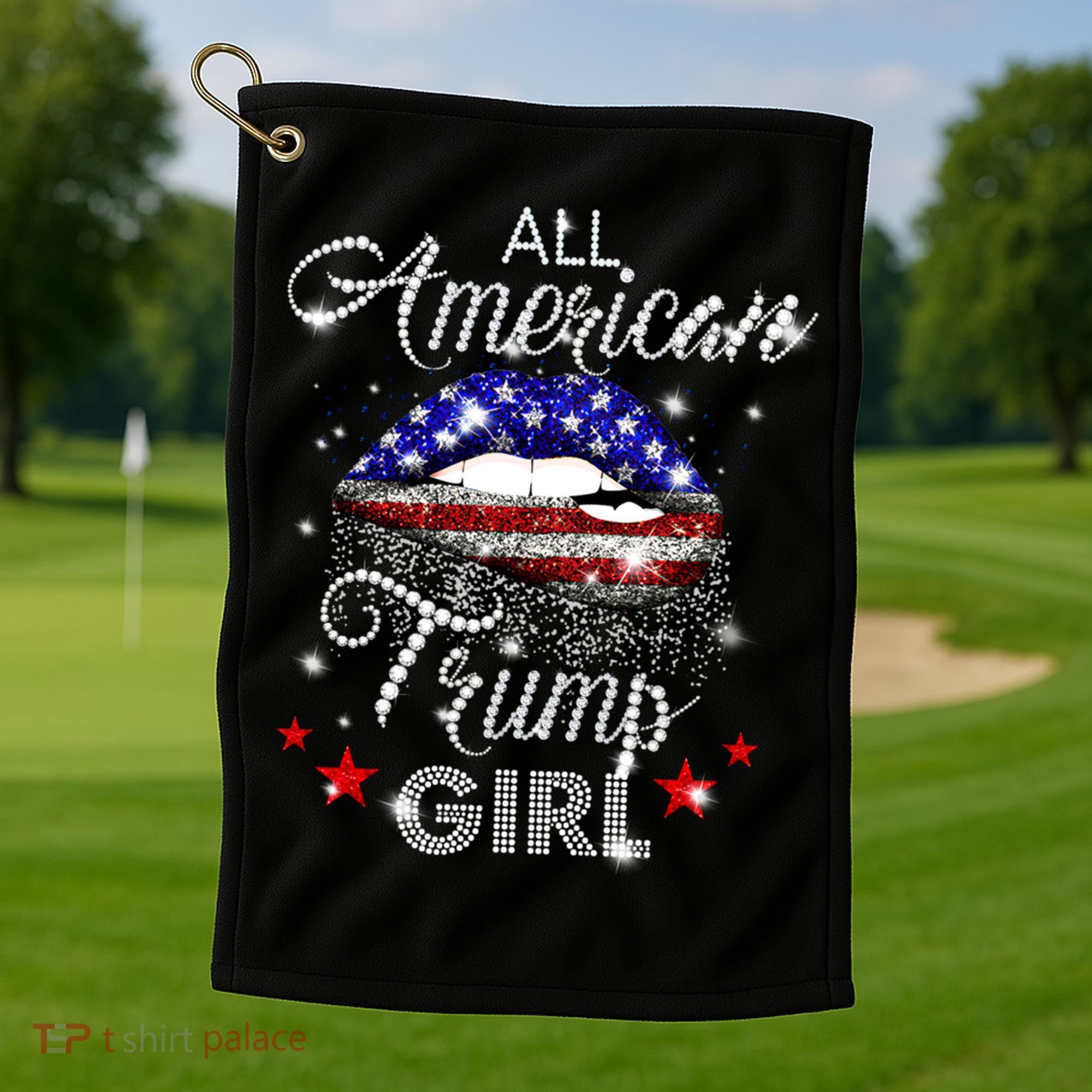 All American Trump Girl Great Gift Golf Towel