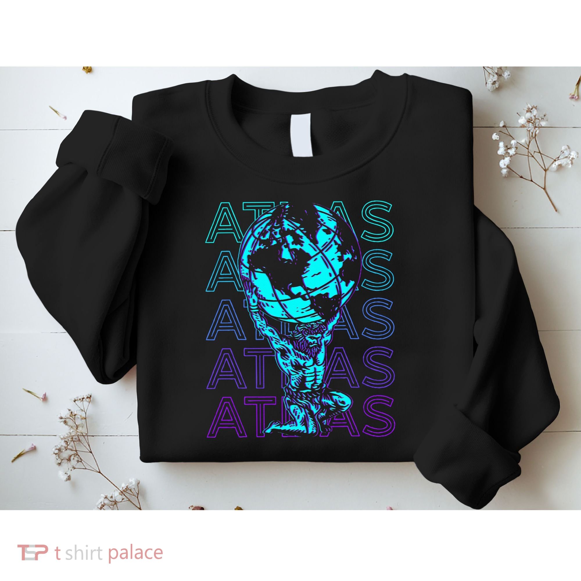 Atlas Ancient Titan Greek Mythology Retro Atlas Sweatshirt