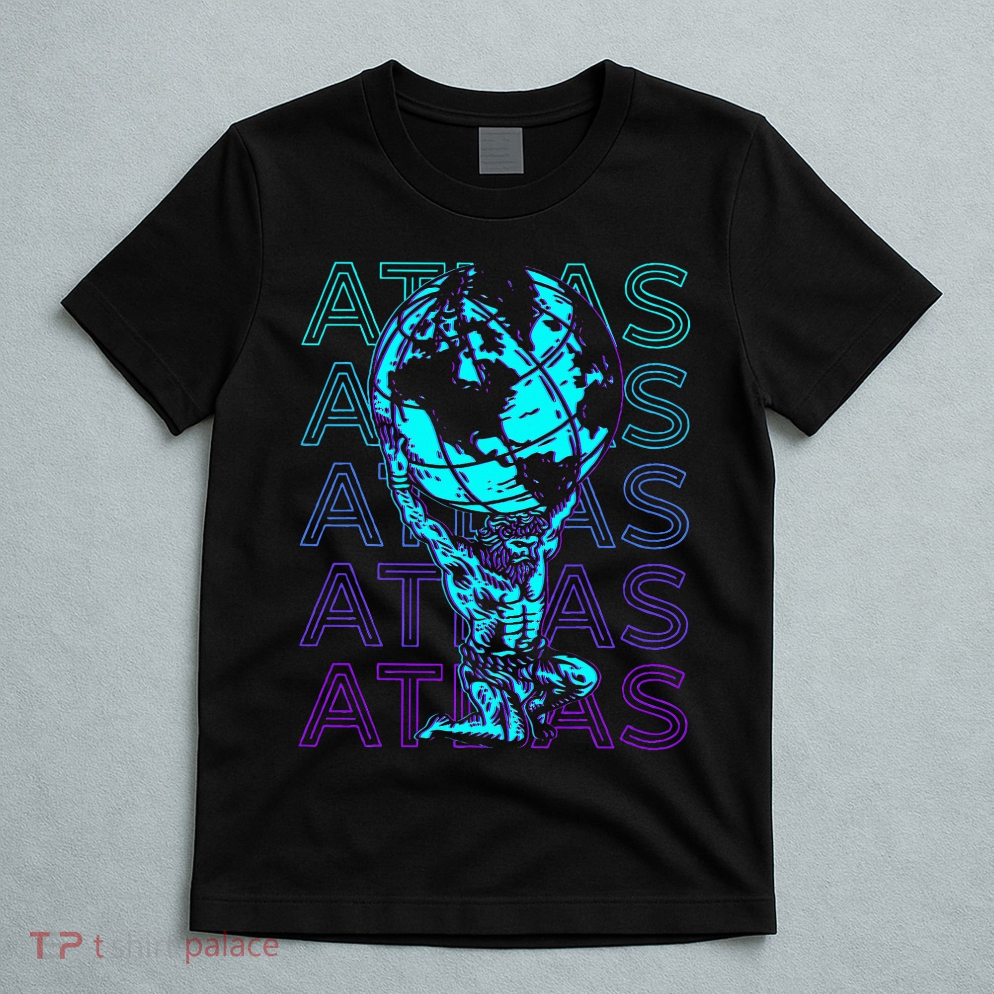 Atlas Ancient Titan Greek Mythology Retro Atlas T-Shirt