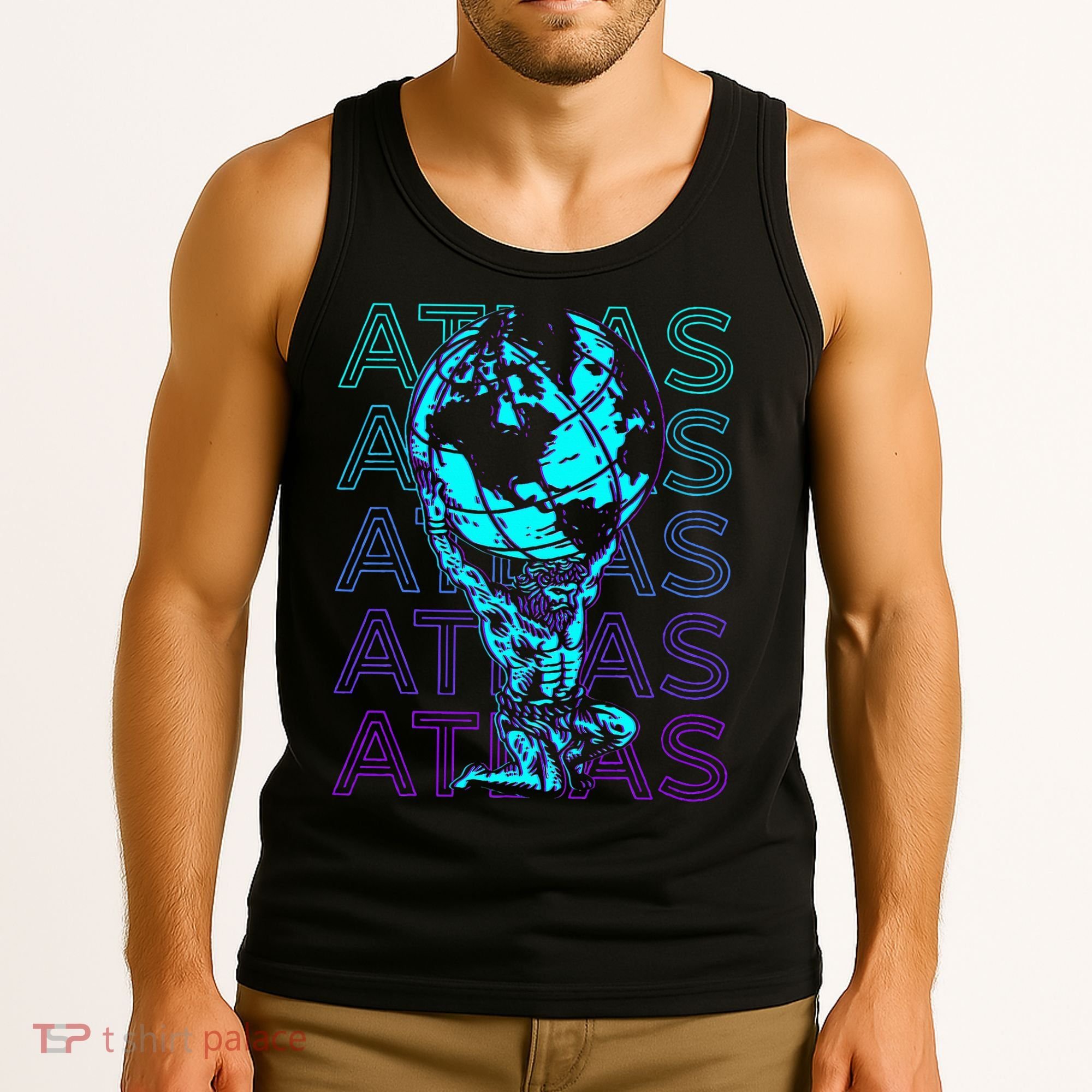 Atlas Ancient Titan Greek Mythology Retro Atlas Tank Top
