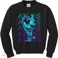 Atlas Ancient Titan Greek Mythology Retro Atlas Kids Sweatshirt thumb 0