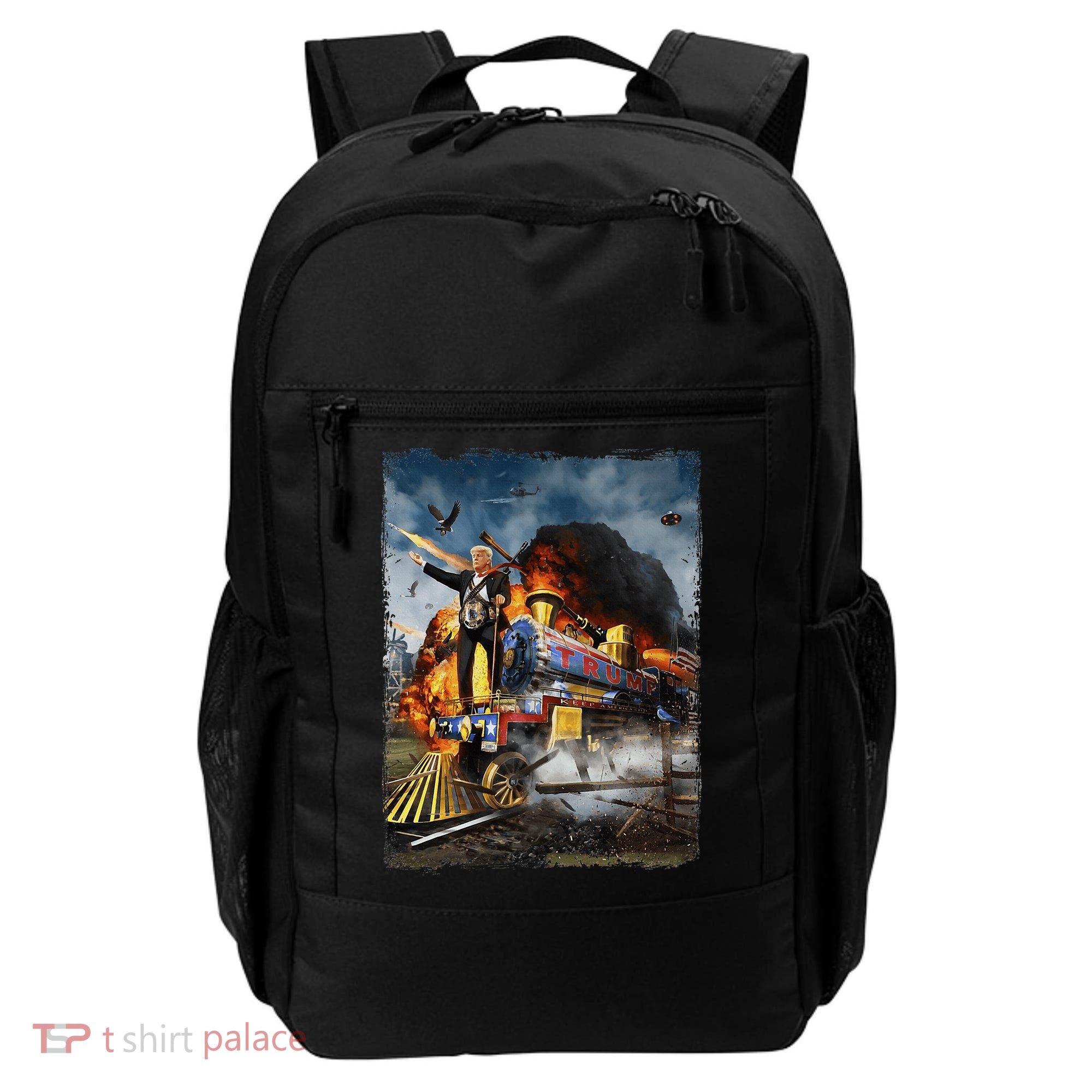All Aboard The Trump Train Funny Donald Trump Backpack
