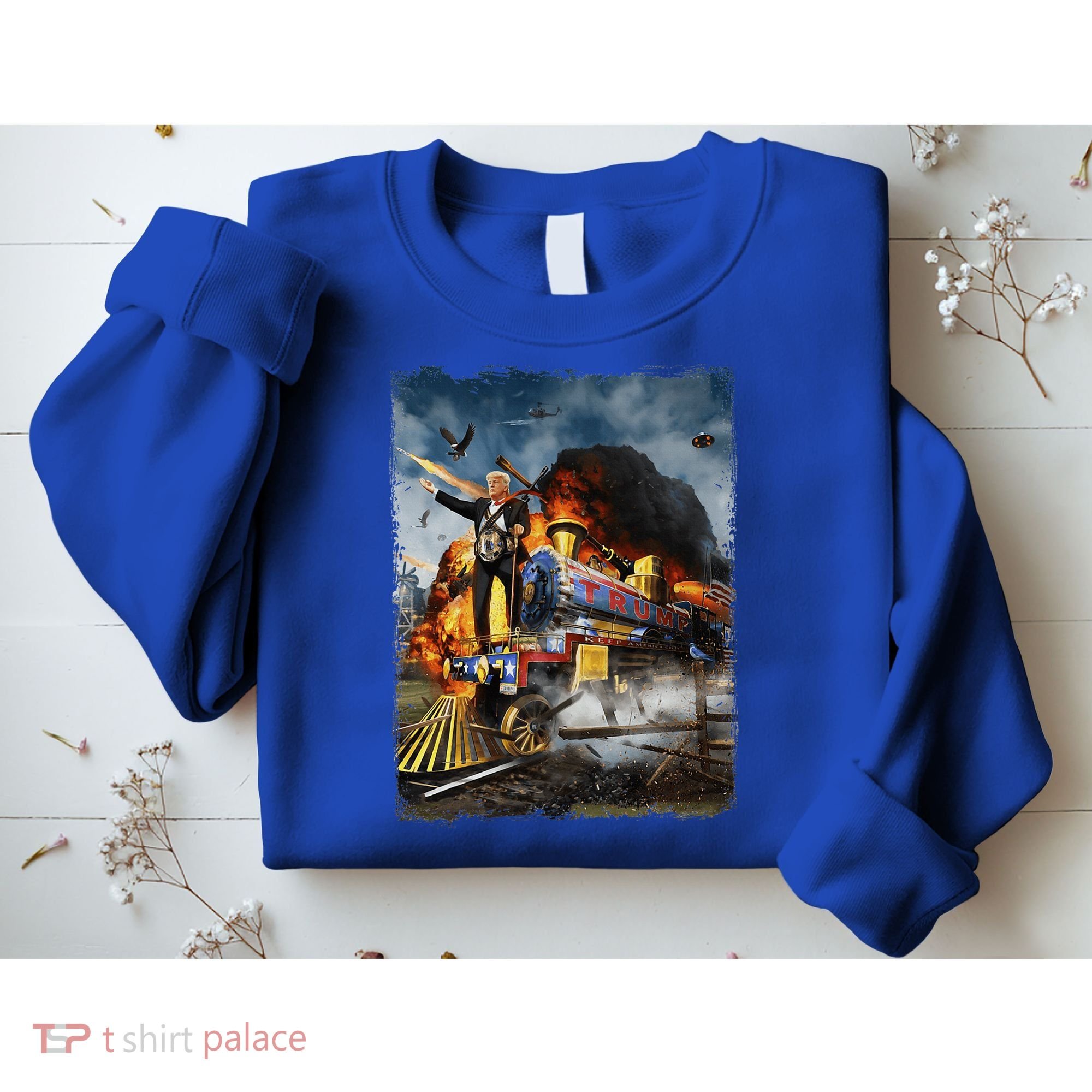 All Aboard The Trump Train Funny Donald Trump Sweatshirt