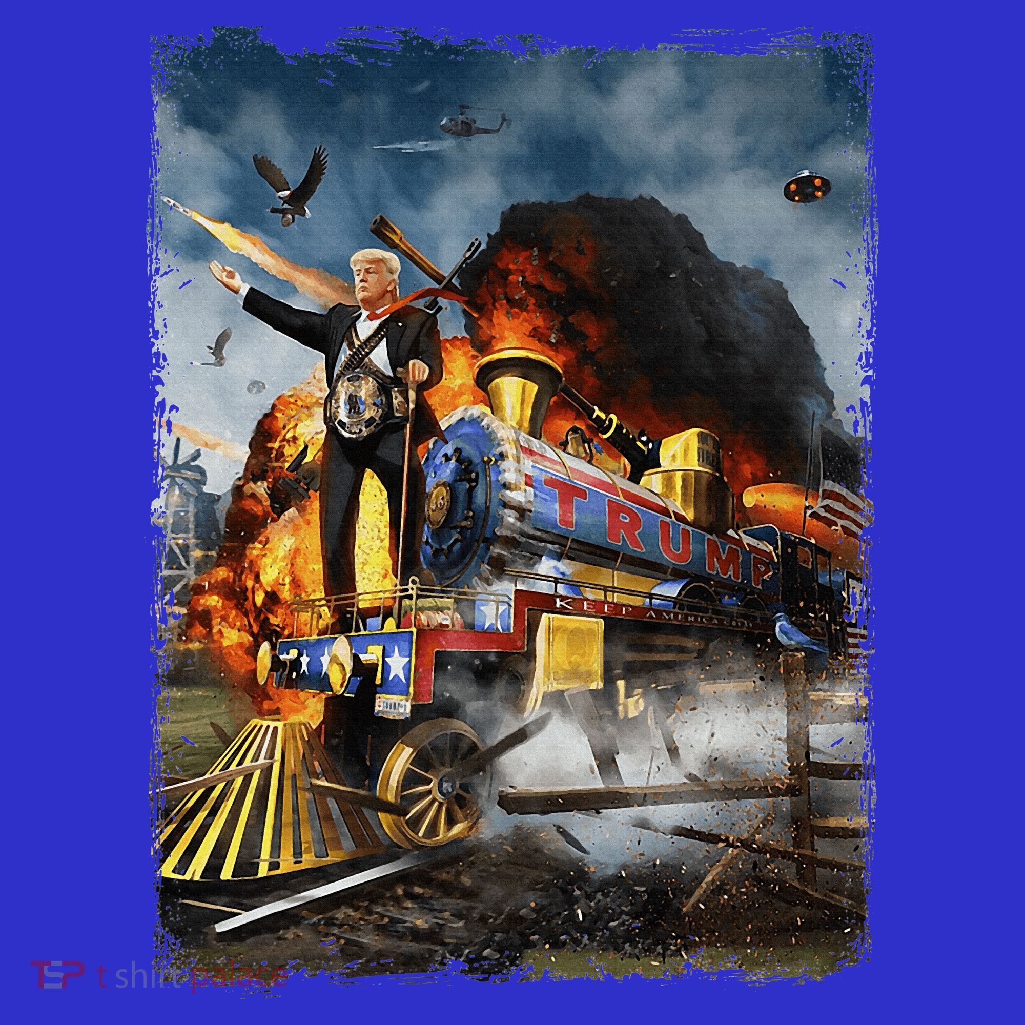 All Aboard The Trump Train Funny Donald Trump Sweatshirt