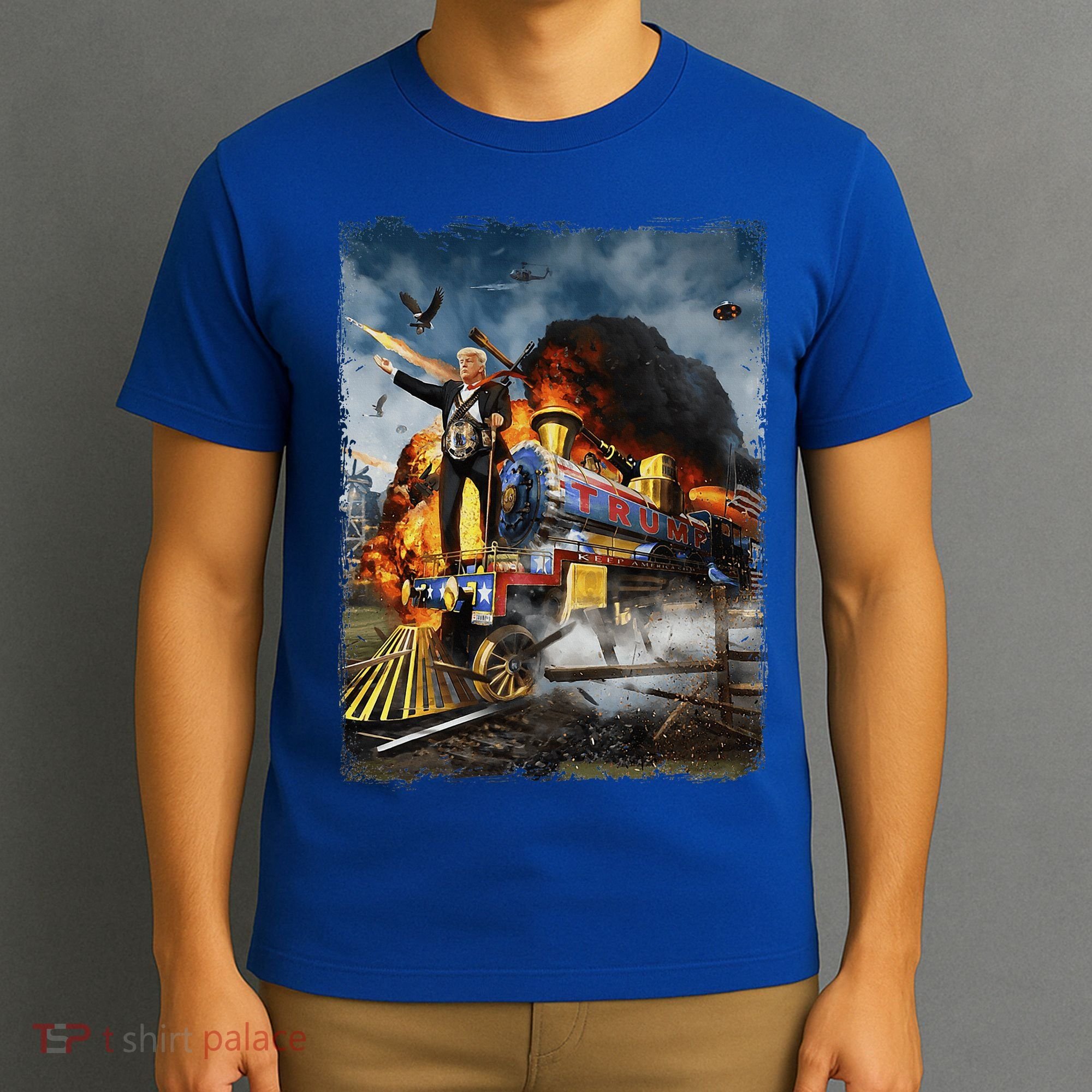 All Aboard The Trump Train Funny Donald Trump T-Shirt