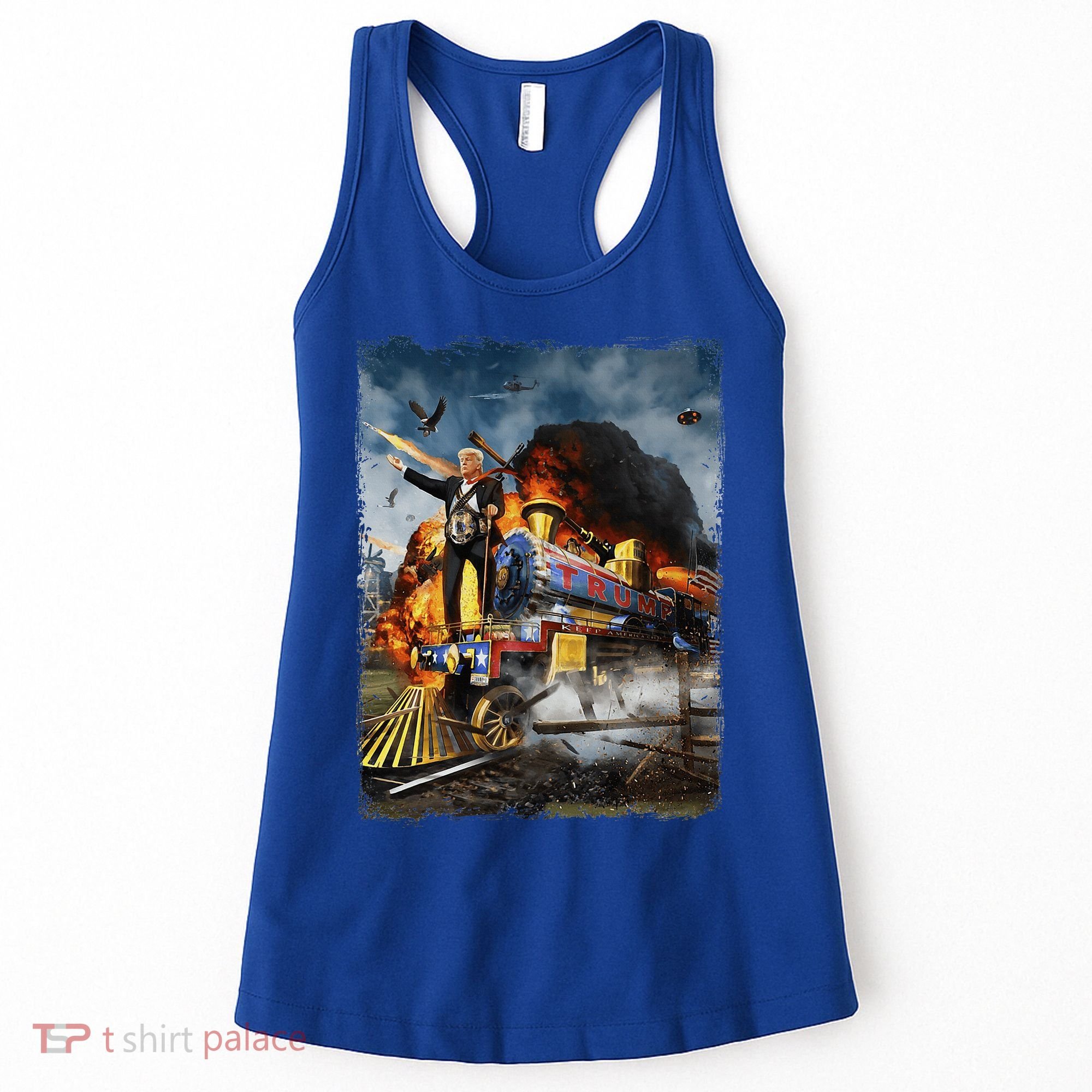 All Aboard The Trump Train Funny Donald Trump Women's Tank Top