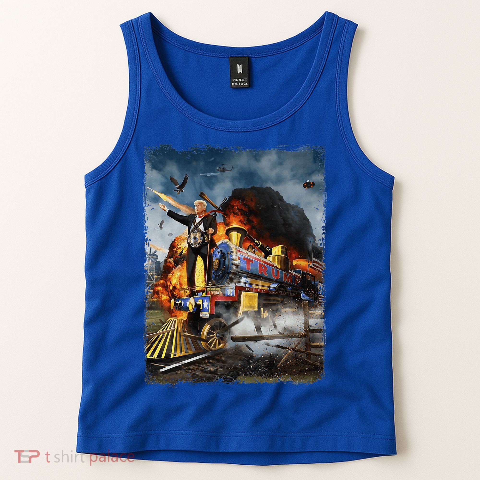 All Aboard The Trump Train Funny Donald Trump Tank Top