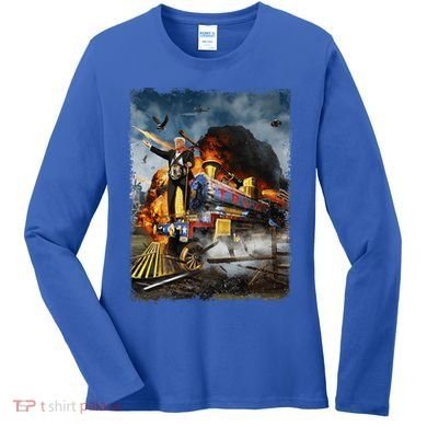All Aboard The Trump Train Funny Donald Trump Women's Long Sleeve Shirt