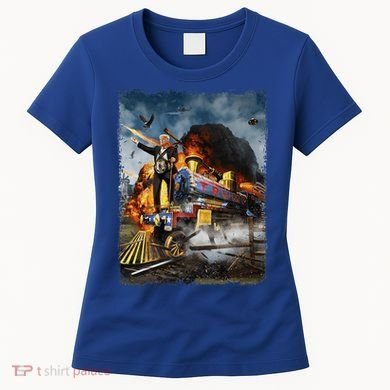 All Aboard The Trump Train Funny Donald Trump Women's T-Shirt