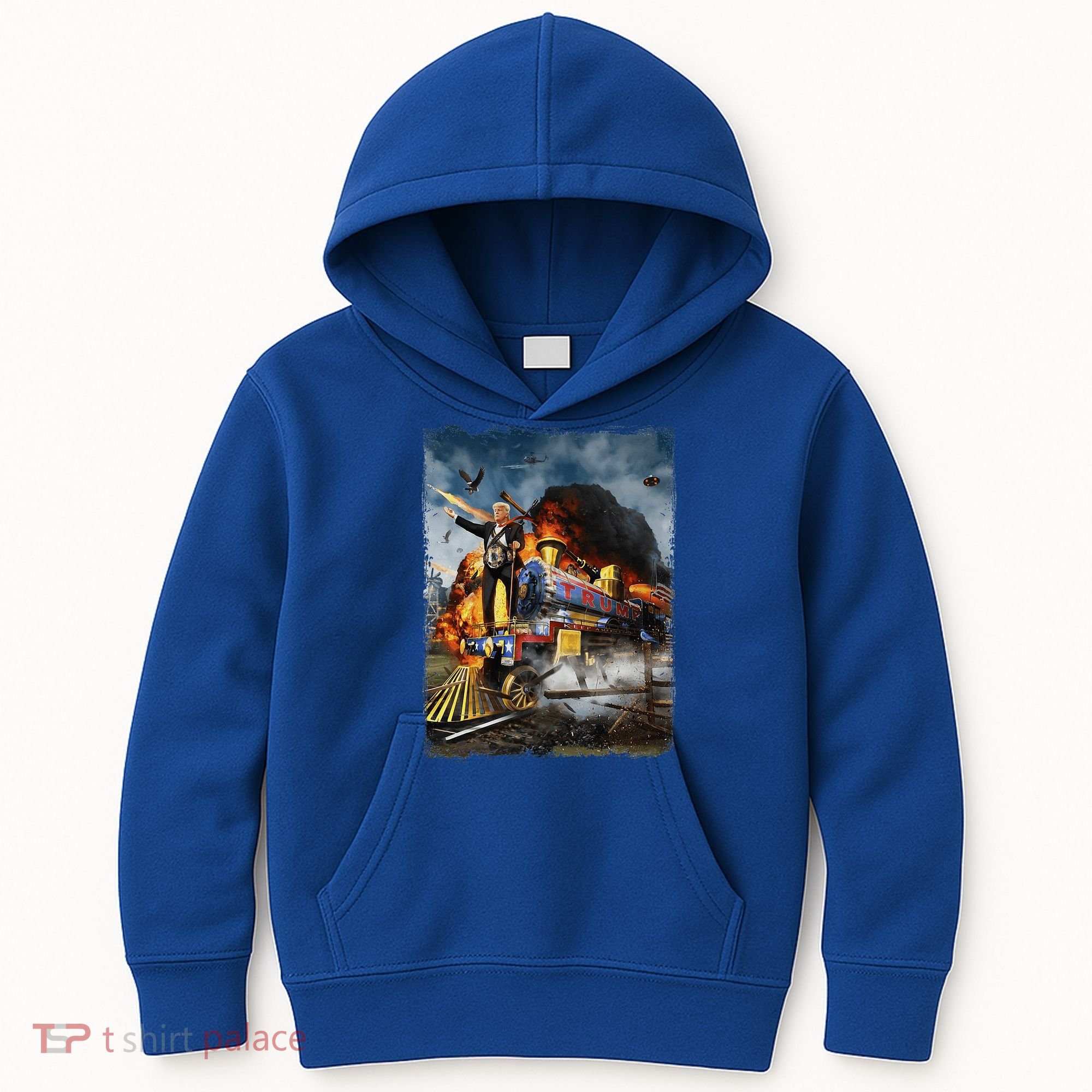 All Aboard The Trump Train Funny Donald Trump Kids Hoodie