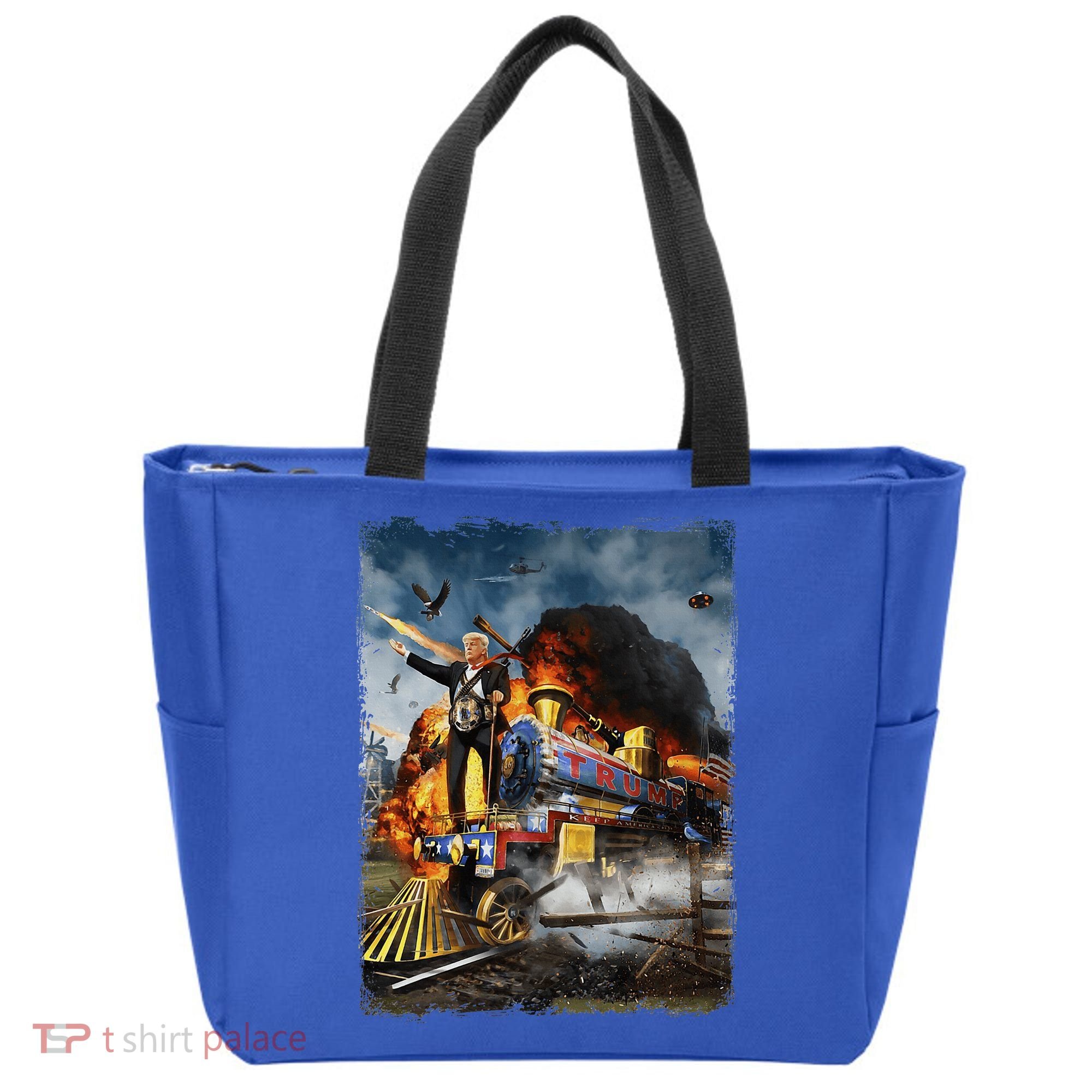 All Aboard The Trump Train Funny Donald Trump Tote Bag