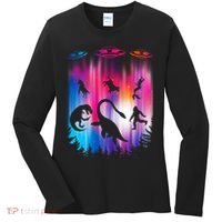 Alien Abduction Trex Loch Ness Bigfoot Funny Ufo Women's Long Sleeve Shirt thumb 0