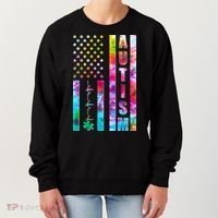 Autism Awareness Tie Dye USA American Flag Women's Sweatshirt thumb 0