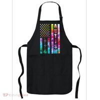 Autism Awareness Tie Dye USA American Flag Apron thumb 0