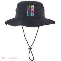 Autism Awareness Tie Dye USA American Flag Bucket Hat thumb 0