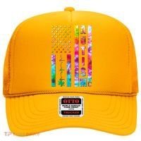 Autism Awareness Tie Dye USA American Flag Hat thumb 0