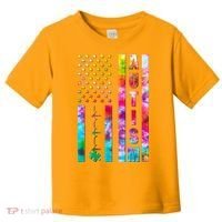 Autism Awareness Tie Dye USA American Flag Toddler T-Shirt thumb 0
