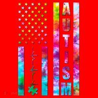 Autism Awareness Tie Dye USA American Flag Santa Hat thumb 1