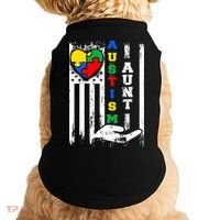 Autism Aunt US Flag Doggie Tank thumb 0