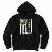 Autism Aunt US Flag Hoodie thumb 0