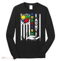 Autism Aunt US Flag Long Sleeve Shirt thumb 0