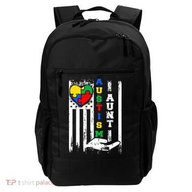 Autism Aunt US Flag Backpack