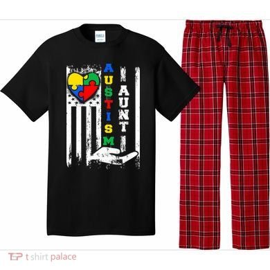 Autism Aunt US Flag Pajama Set