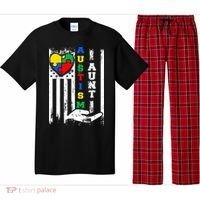 Autism Aunt US Flag Pajama Set thumb 0