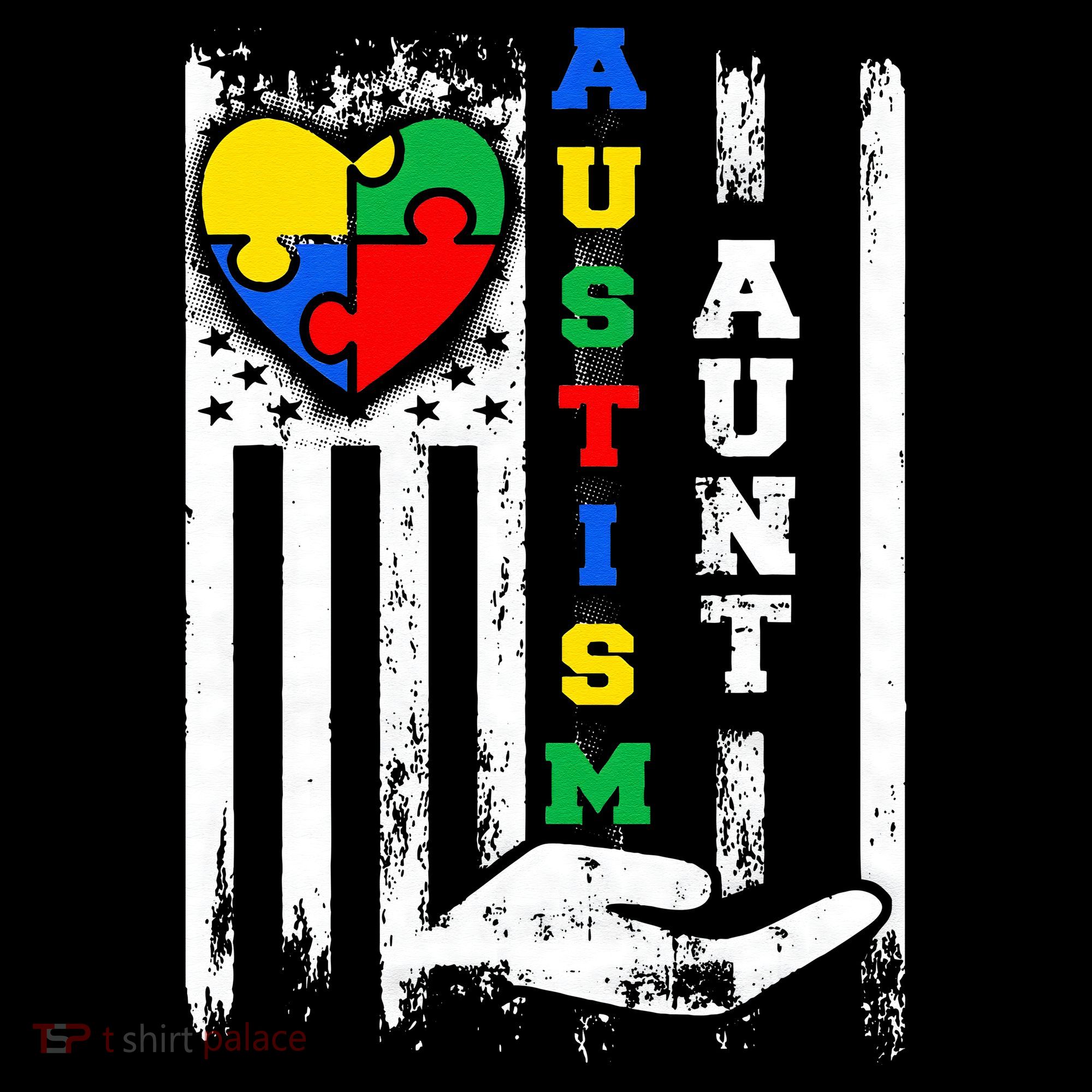 Autism Aunt US Flag Mousepad